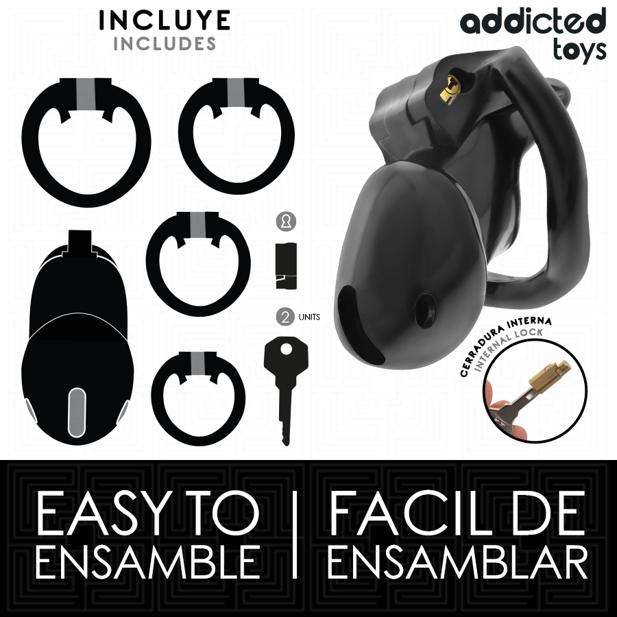 ADDICTED TOYS LOCKED - MINDNIGHT CELL PENIS CAGE SIZE S - My naughty haven #