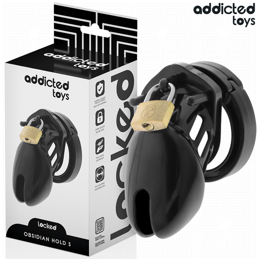 ADDICTED TOYS LOCKED - OBSIDIAN HOLD PENIS CAGE SIZE S - My naughty haven #