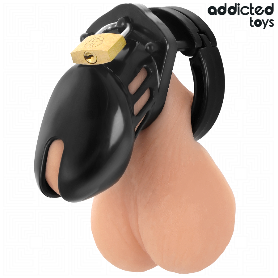 ADDICTED TOYS LOCKED - OBSIDIAN HOLD PENIS CAGE SIZE S - My naughty haven #