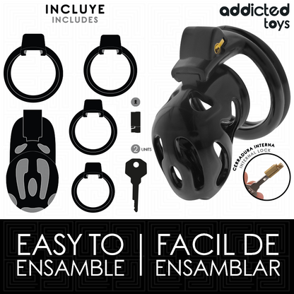 ADDICTED TOYS LOCKED - SEALED CRYPT PENIS CAGE 8 CM - My naughty haven #
