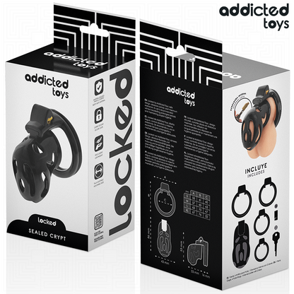 ADDICTED TOYS LOCKED - SEALED CRYPT PENIS CAGE 8 CM - My naughty haven #
