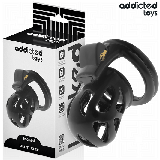 ADDICTED TOYS LOCKED - SILENT KEEP PENIS CAGE 7.5 CM - My naughty haven #