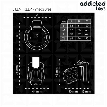ADDICTED TOYS LOCKED - SILENT KEEP PENIS CAGE 7.5 CM - My naughty haven #