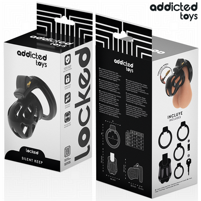 ADDICTED TOYS LOCKED - SILENT KEEP PENIS CAGE 7.5 CM - My naughty haven #