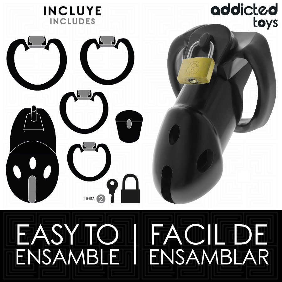ADDICTED TOYS LOCKED - UNBROKEN DEN PENIS CAGE 9.8 CM - My naughty haven #