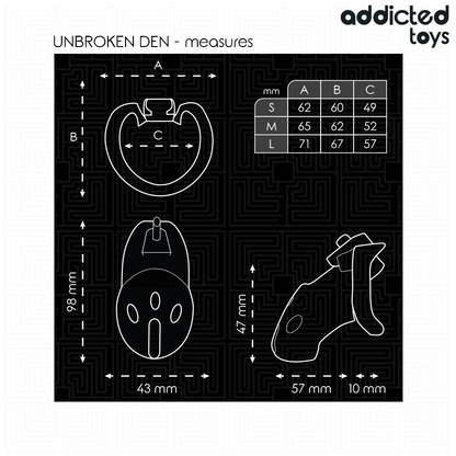 ADDICTED TOYS LOCKED - UNBROKEN DEN PENIS CAGE 9.8 CM - My naughty haven #