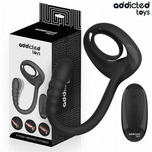 ADDICTED TOYS - P-SPOT VIBRATING COCK RING REMOTE CONTROL - My naughty haven #