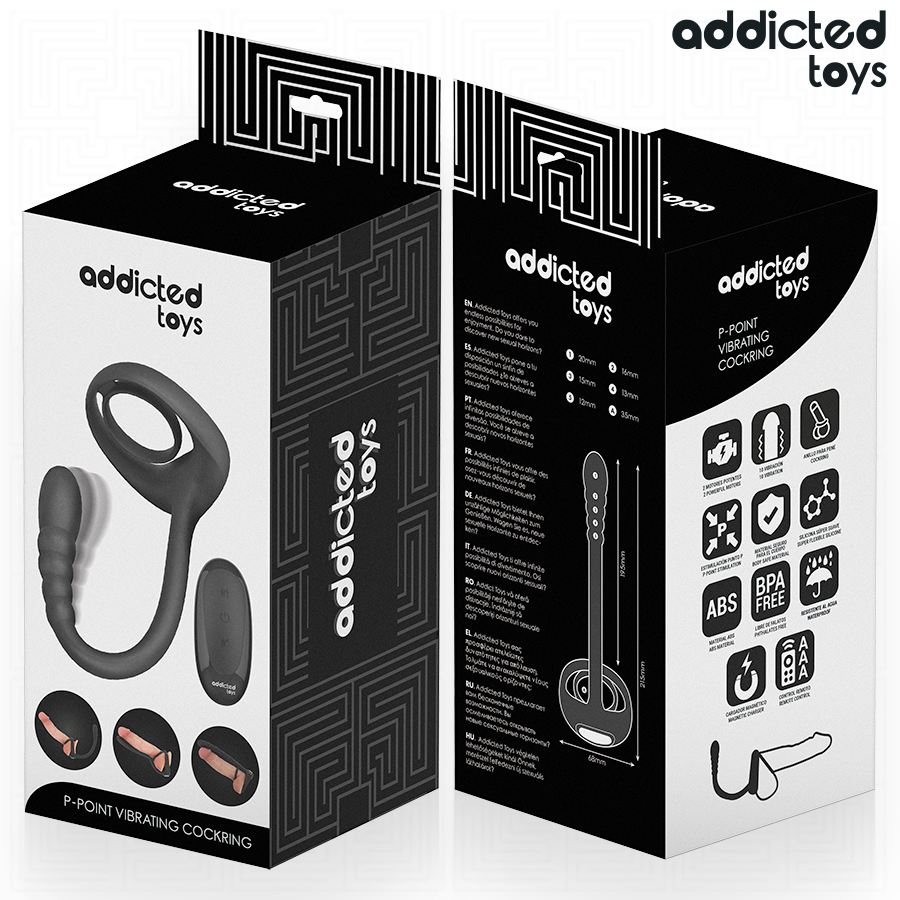 ADDICTED TOYS - P-SPOT VIBRATING COCK RING REMOTE CONTROL - My naughty haven #