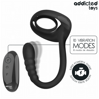 ADDICTED TOYS - P-SPOT VIBRATING COCK RING REMOTE CONTROL - My naughty haven #