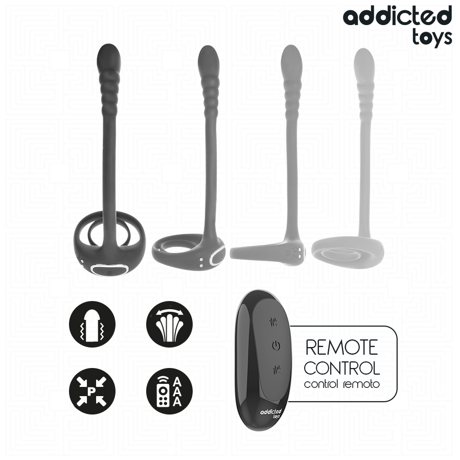 ADDICTED TOYS - P-SPOT VIBRATING COCK RING REMOTE CONTROL - My naughty haven #
