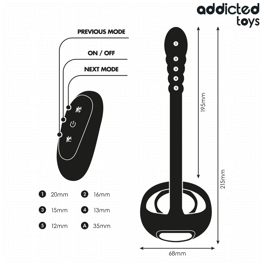 ADDICTED TOYS - P-SPOT VIBRATING COCK RING REMOTE CONTROL - My naughty haven #