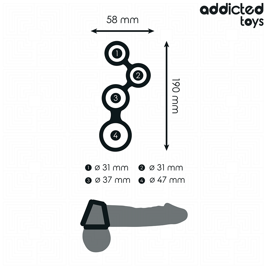 ADDICTED TOYS - PENIS RING WITH DIVIDERS FOR TESTICLES - My naughty haven #