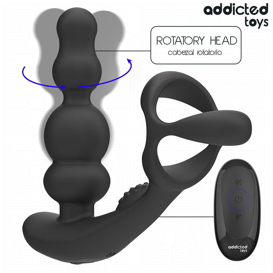 ADDICTED TOYS - ROTATING PROSTATE MASSAGER REMOTE CONTROL - My naughty haven #