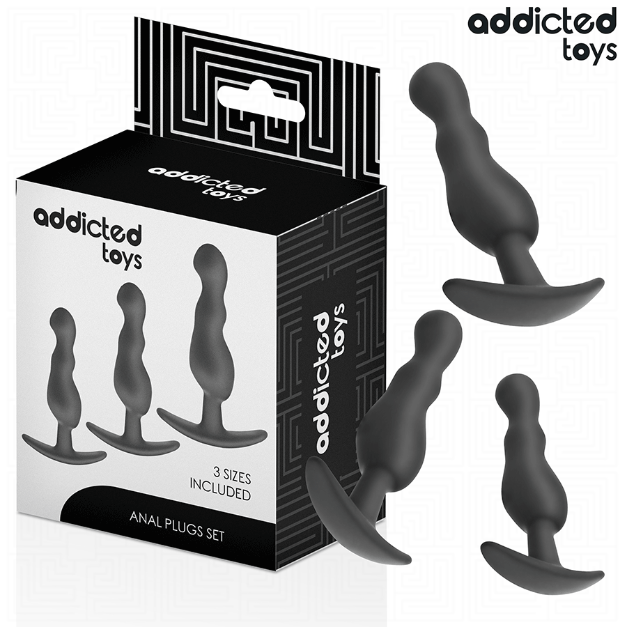 ADDICTED TOYS - SET OF 3 ANAL PLUG SILICONE MODEL 1 - My naughty haven #