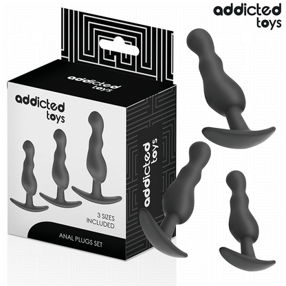 ADDICTED TOYS - SET OF 3 ANAL PLUG SILICONE MODEL 1 - My naughty haven #