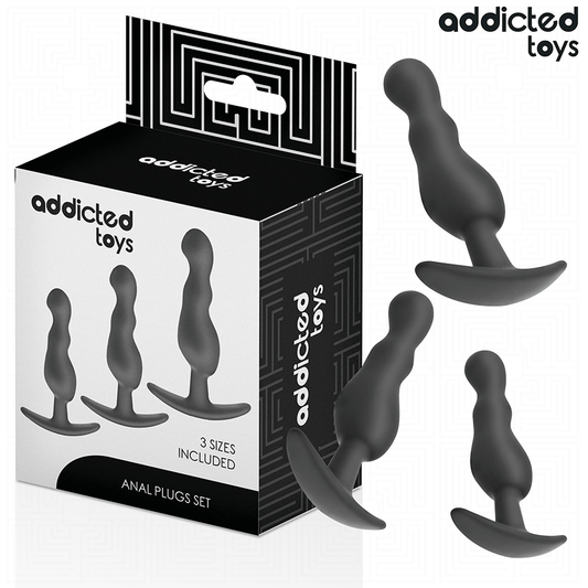 ADDICTED TOYS - SET OF 3 ANAL PLUG SILICONE MODEL 1 - My naughty haven #