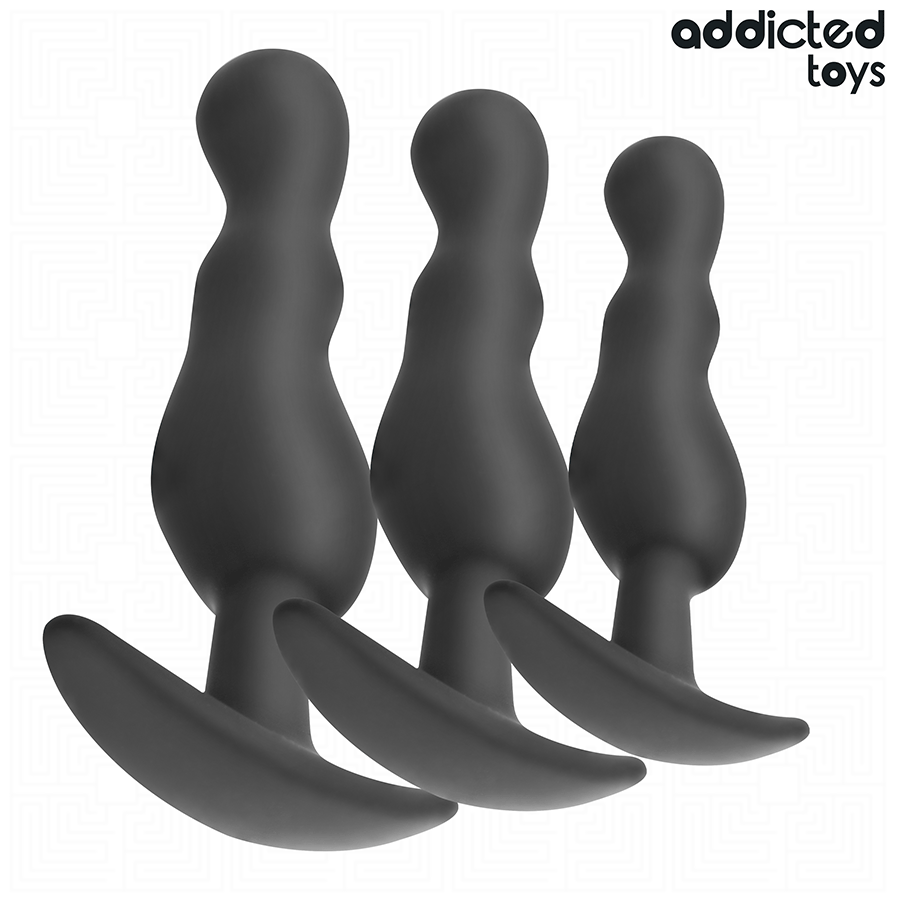 ADDICTED TOYS - SET OF 3 ANAL PLUG SILICONE MODEL 1 - My naughty haven #