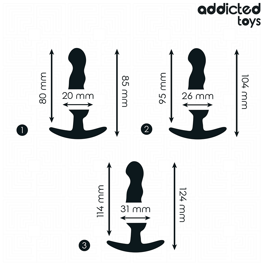 ADDICTED TOYS - SET OF 3 ANAL PLUG SILICONE MODEL 1 - My naughty haven #