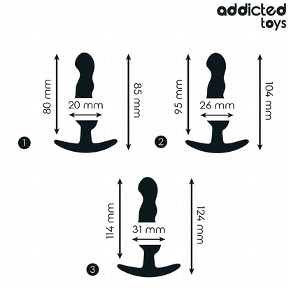 ADDICTED TOYS - SET OF 3 ANAL PLUG SILICONE MODEL 1 - My naughty haven #
