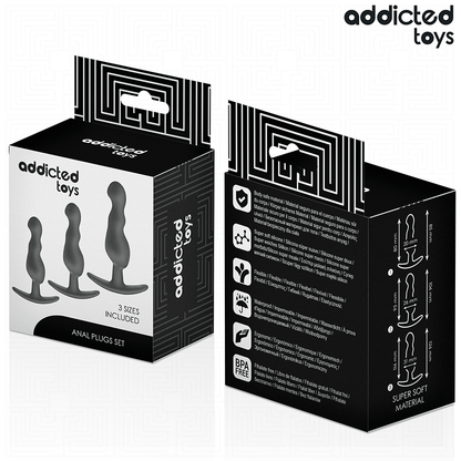 ADDICTED TOYS - SET OF 3 ANAL PLUG SILICONE MODEL 1 - My naughty haven #