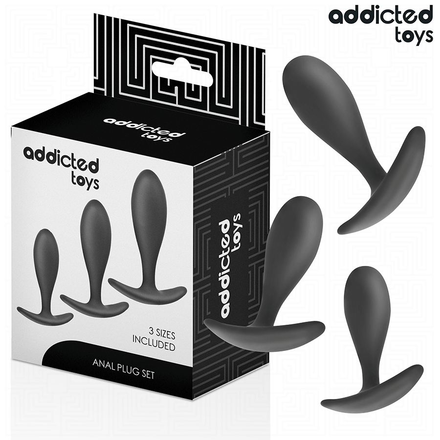 ADDICTED TOYS - SET OF 3 ANAL PLUG SILICONE MODEL 2 - My naughty haven #