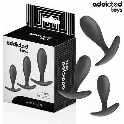 ADDICTED TOYS - SET OF 3 ANAL PLUG SILICONE MODEL 2 - My naughty haven #