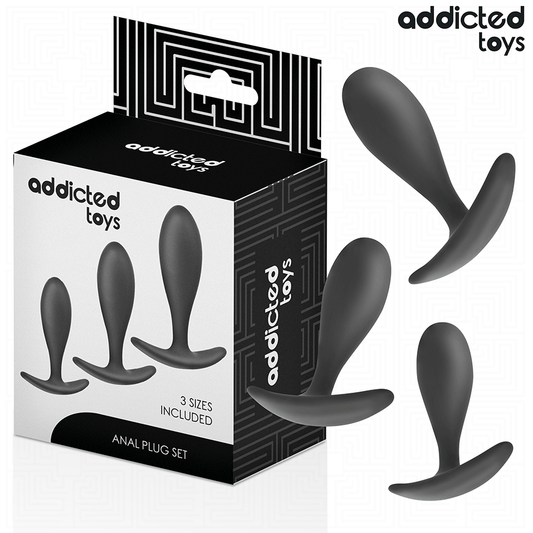 ADDICTED TOYS - SET OF 3 ANAL PLUG SILICONE MODEL 2 - My naughty haven #
