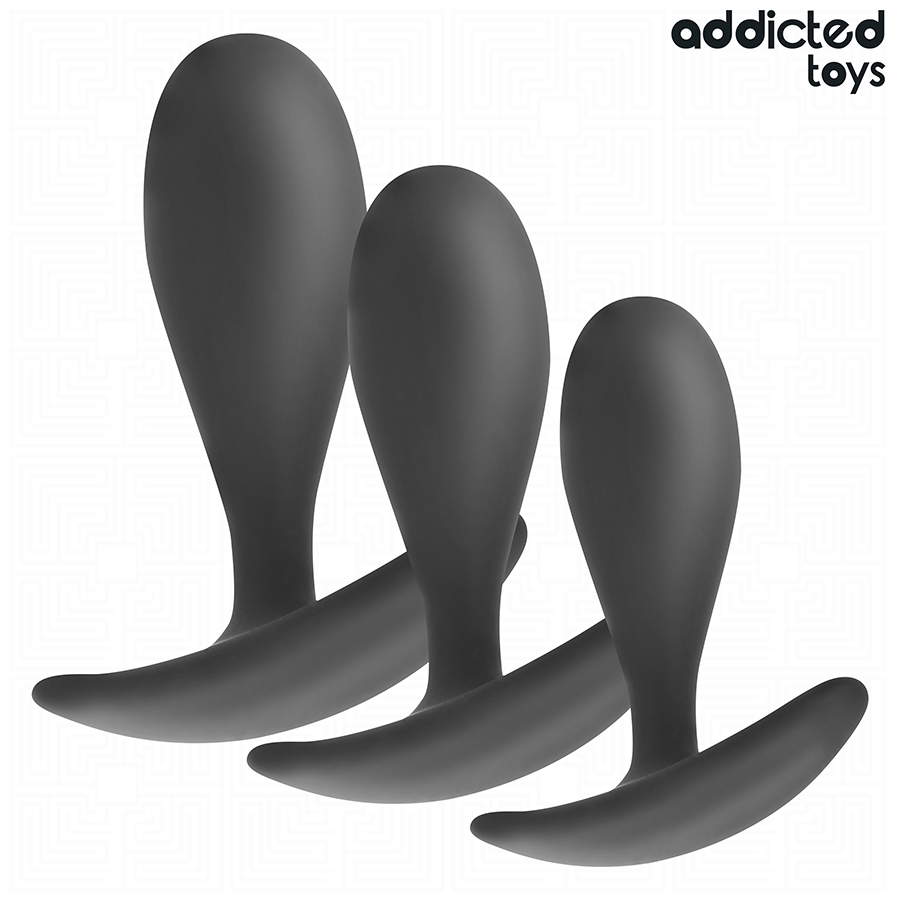 ADDICTED TOYS - SET OF 3 ANAL PLUG SILICONE MODEL 2 - My naughty haven #