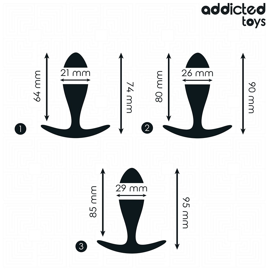 ADDICTED TOYS - SET OF 3 ANAL PLUG SILICONE MODEL 2 - My naughty haven #
