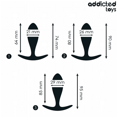 ADDICTED TOYS - SET OF 3 ANAL PLUG SILICONE MODEL 2 - My naughty haven #