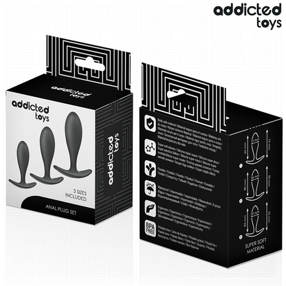 ADDICTED TOYS - SET OF 3 ANAL PLUG SILICONE MODEL 2 - My naughty haven #
