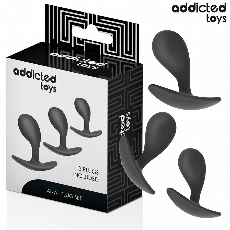 ADDICTED TOYS - SET OF 3 ANAL PLUG SILICONE MODEL 3 - My naughty haven #