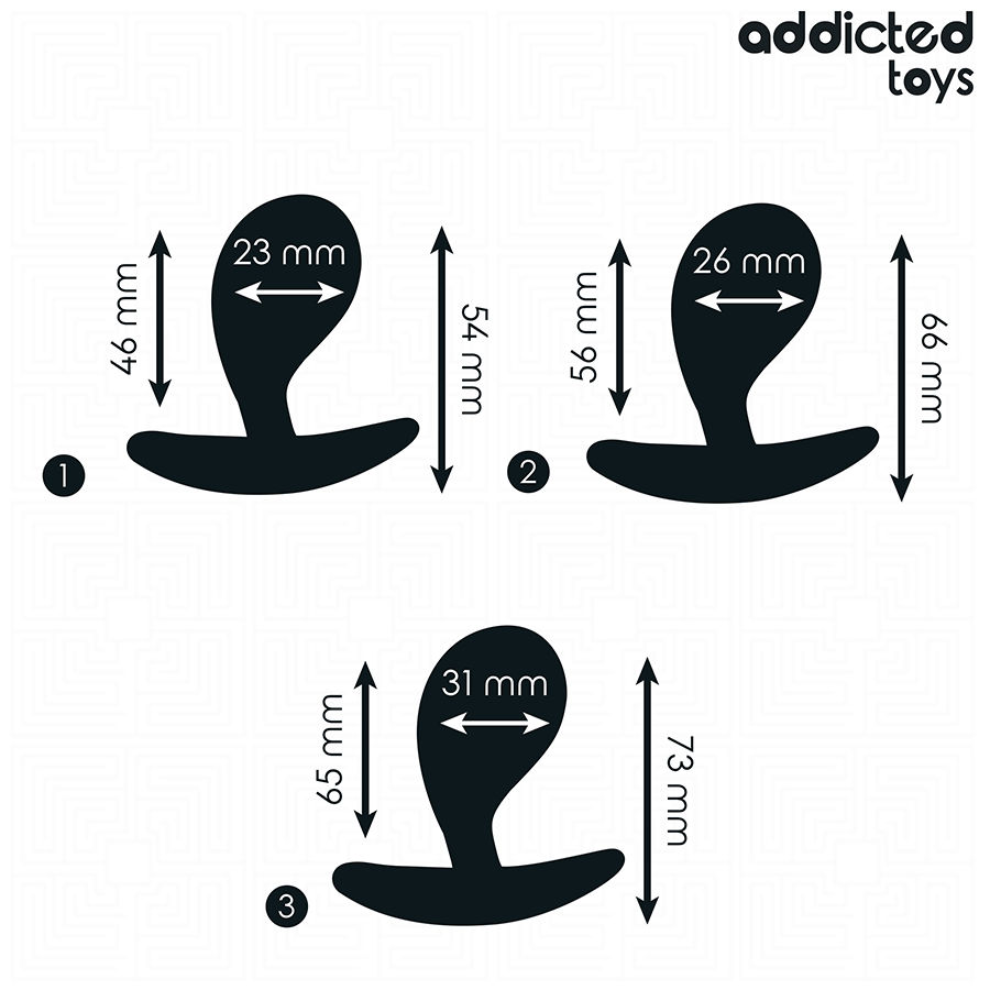 ADDICTED TOYS - SET OF 3 ANAL PLUG SILICONE MODEL 3 - My naughty haven #