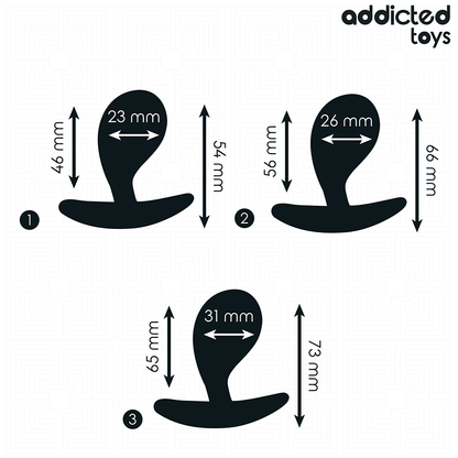 ADDICTED TOYS - SET OF 3 ANAL PLUG SILICONE MODEL 3 - My naughty haven #