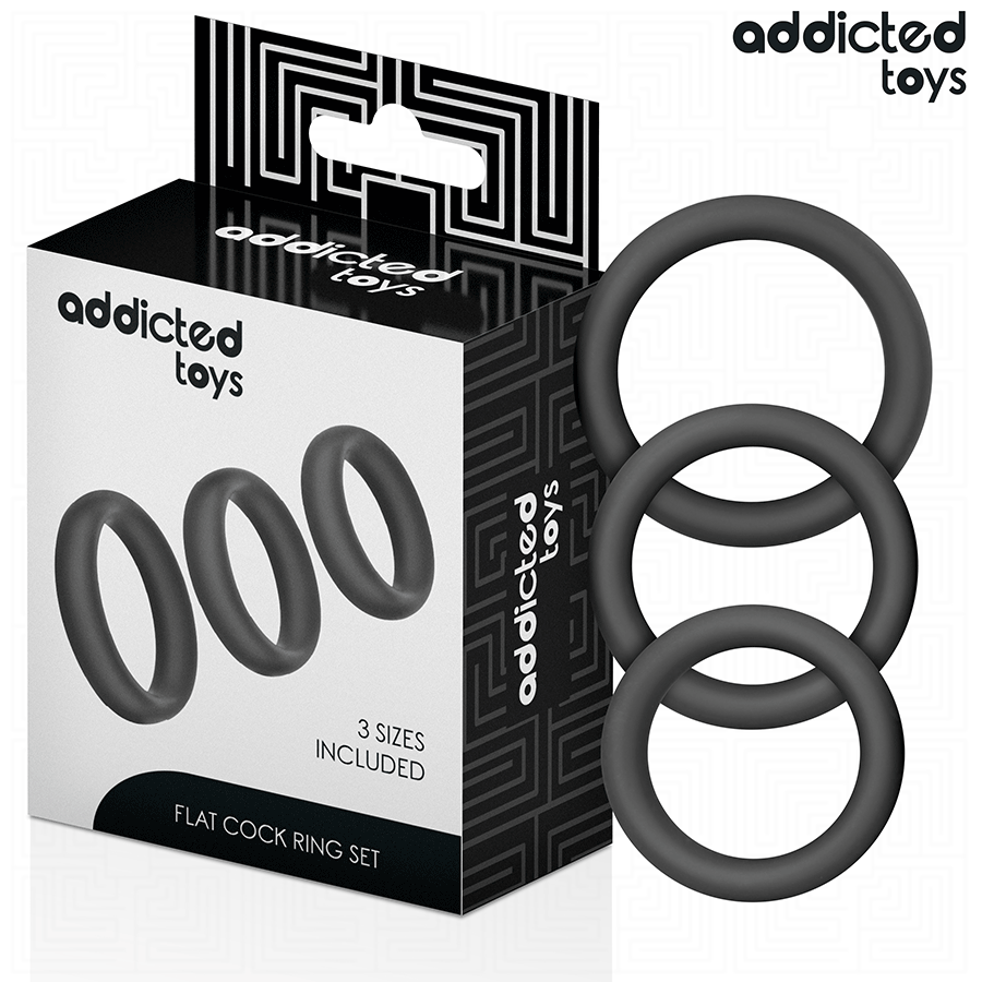 ADDICTED TOYS - SET OF FLAT SILICONE RINGS - My naughty haven #