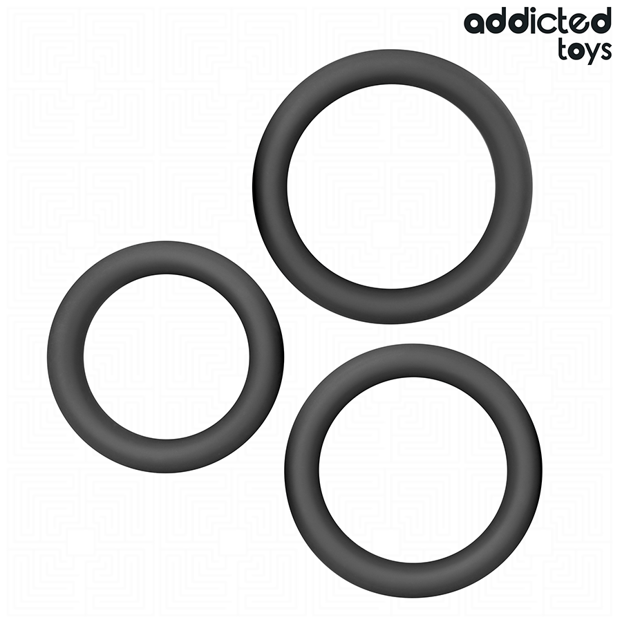 ADDICTED TOYS - SET OF FLAT SILICONE RINGS - My naughty haven #