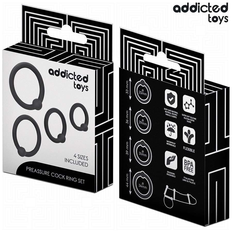 ADDICTED TOYS - SET OF PRESSURE SILICONE RINGS - My naughty haven #