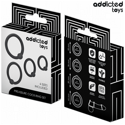 ADDICTED TOYS - SET OF PRESSURE SILICONE RINGS - My naughty haven #