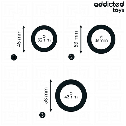 ADDICTED TOYS - SET OF SILICONE RINGS MODEL 1 - My naughty haven #