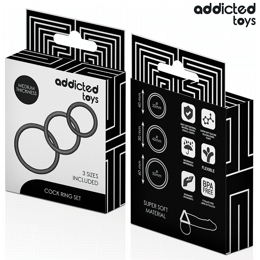 ADDICTED TOYS - SET OF SILICONE RINGS MODEL 2 - My naughty haven #
