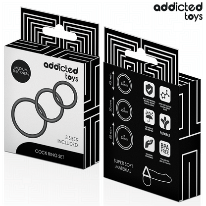 ADDICTED TOYS - SET OF SILICONE RINGS MODEL 2 - My naughty haven #