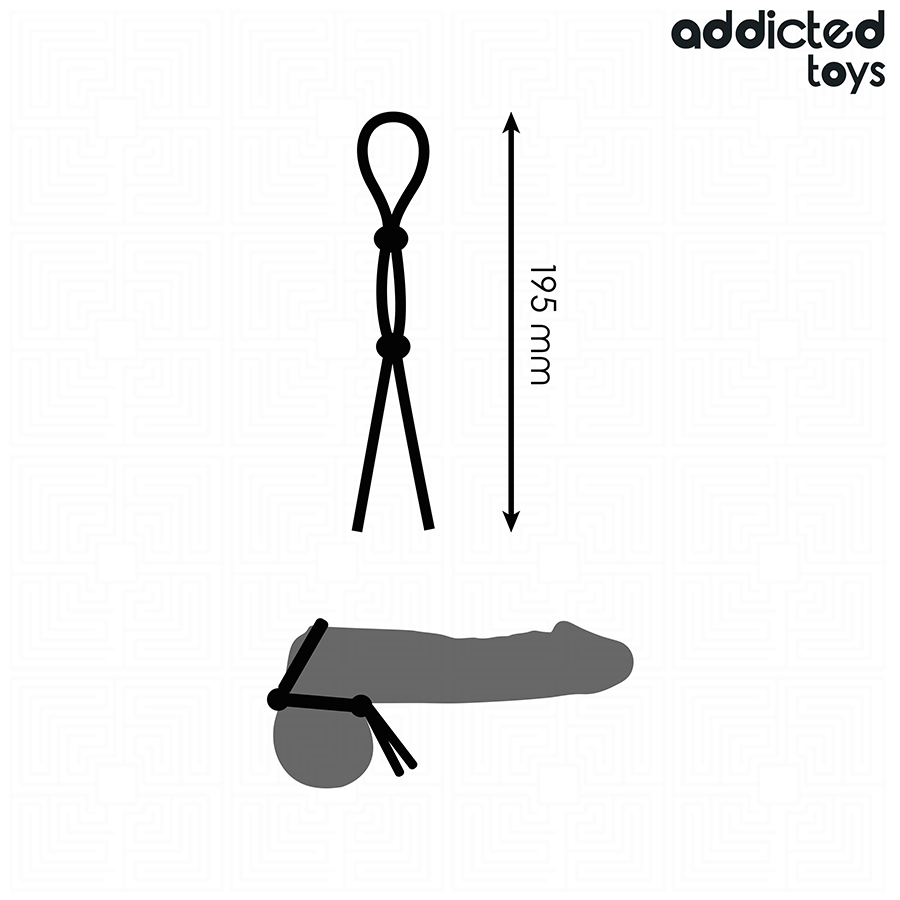 ADDICTED TOYS - SILICONE ROPE FOR THE DOUBLE LOOP PENIS - My naughty haven #