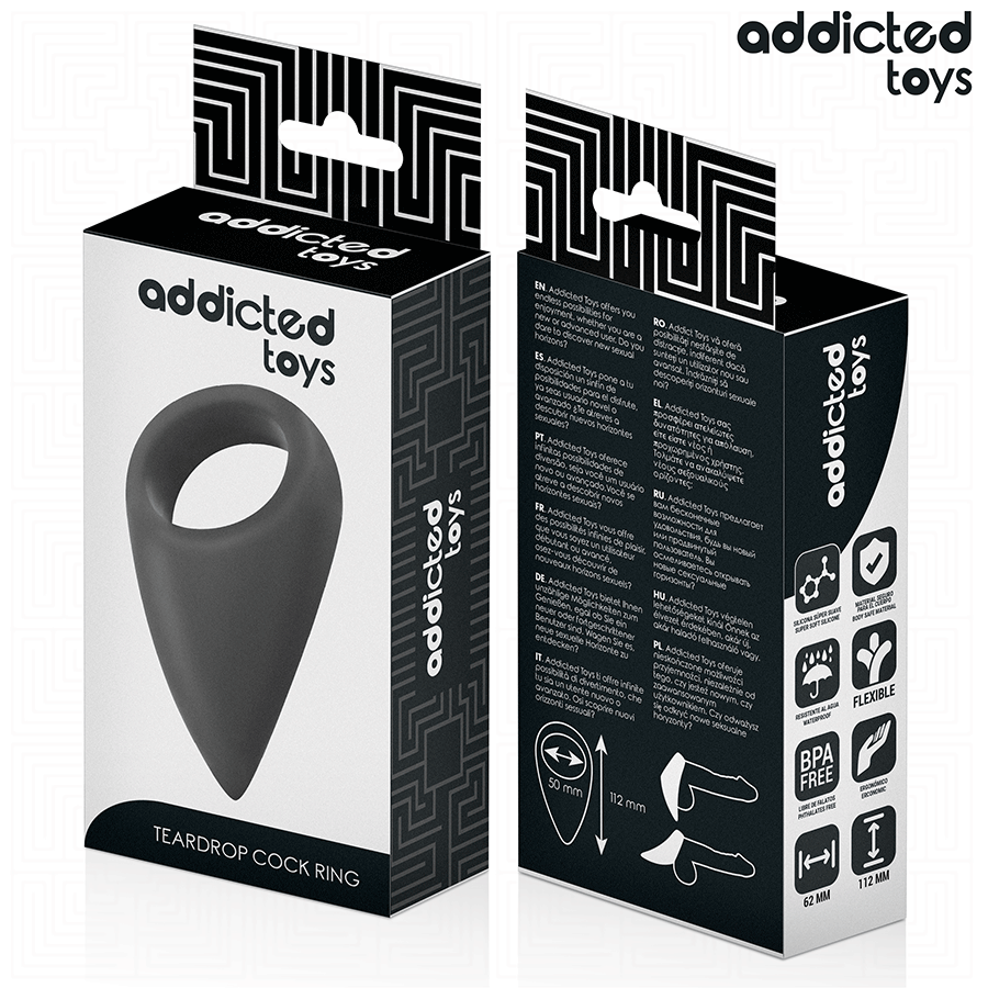 ADDICTED TOYS - TEAR SHAPED PENIS RING - My naughty haven #