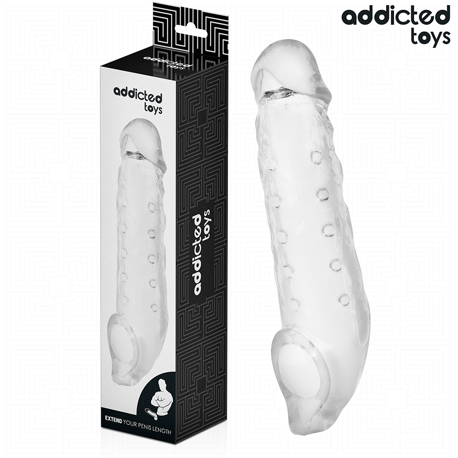 ADDICTED TOYS - TRANSPARENT PENIS EXTENSON SIZE S 23 CM - My naughty haven #