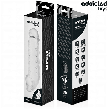 ADDICTED TOYS - TRANSPARENT PENIS EXTENSON SIZE S 23 CM - My naughty haven #
