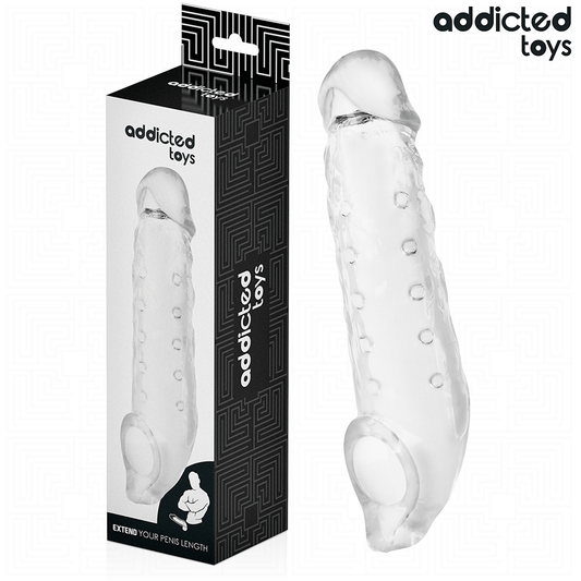 ADDICTED TOYS - TRANSPARENT PENIS SHEATH SIZE M 27 CM - My naughty haven #