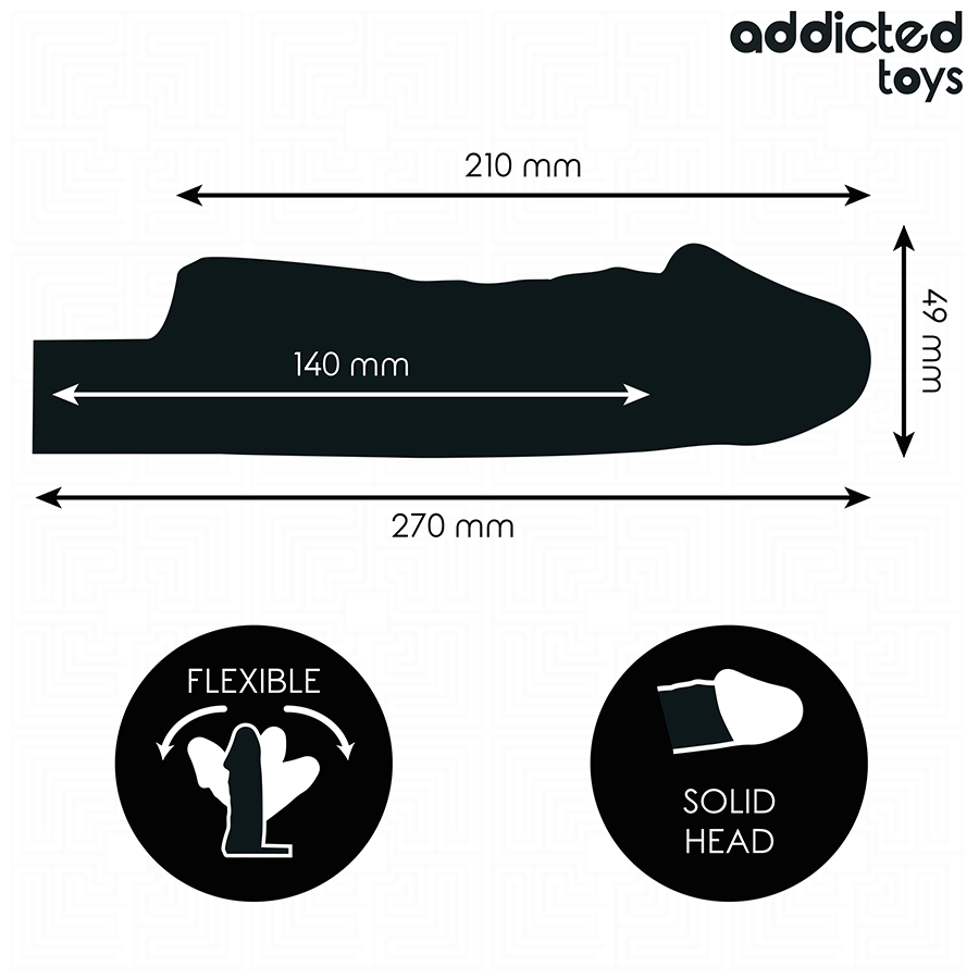 ADDICTED TOYS - TRANSPARENT PENIS SHEATH SIZE M 27 CM - My naughty haven #