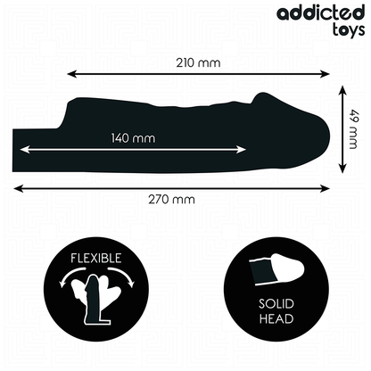 ADDICTED TOYS - TRANSPARENT PENIS SHEATH SIZE M 27 CM - My naughty haven #