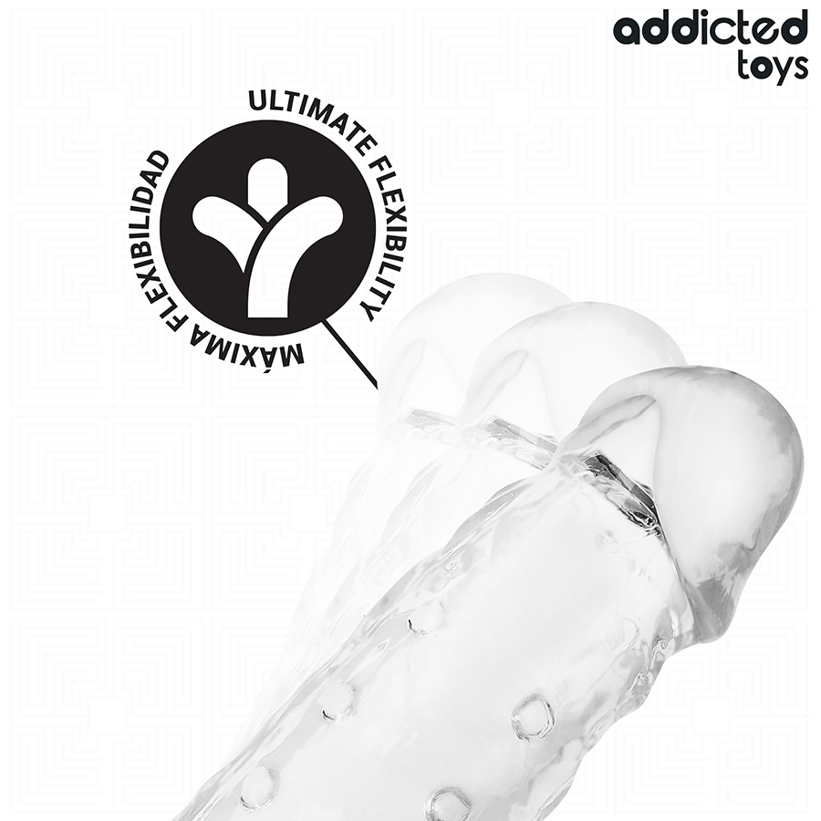 ADDICTED TOYS - TRANSPARENT PENIS SHEATH SIZE M 27 CM - My naughty haven #