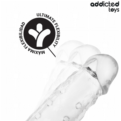 ADDICTED TOYS - TRANSPARENT PENIS SHEATH SIZE M 27 CM - My naughty haven #